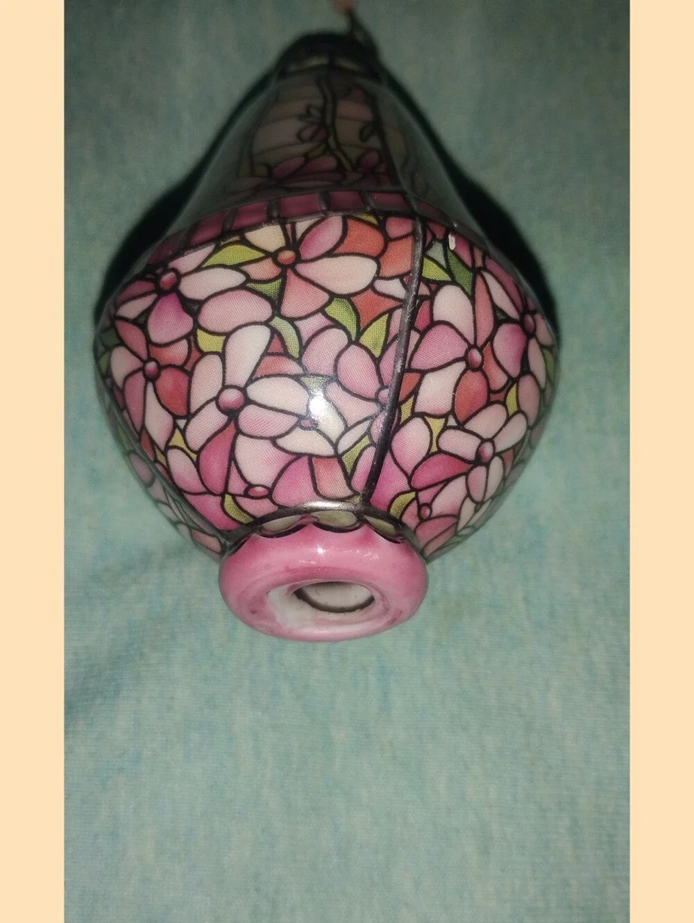 Tiffany Style Porcelain Christmas Ornament